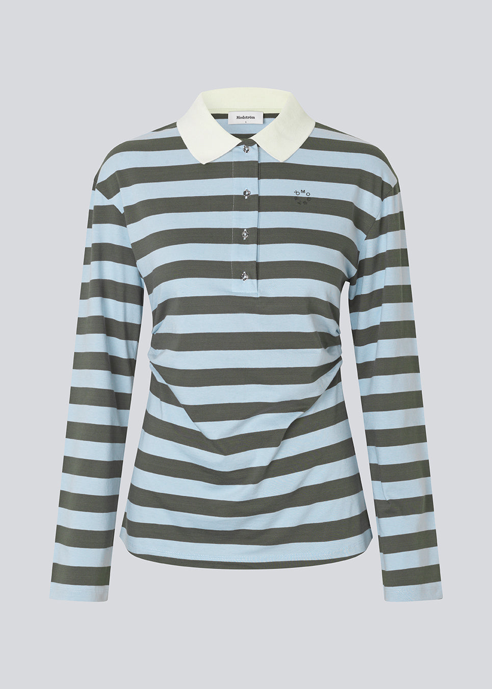 Light Gray חולצת פולו ארוכה לנשים Stetsonmd MODSTROM