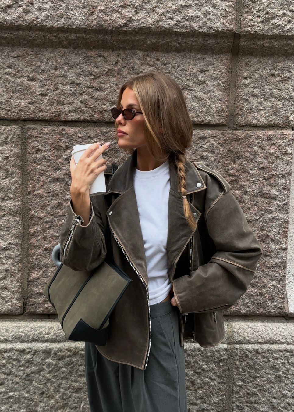 Dim Gray ג'קט עור לנשים Hulla MODSTROM