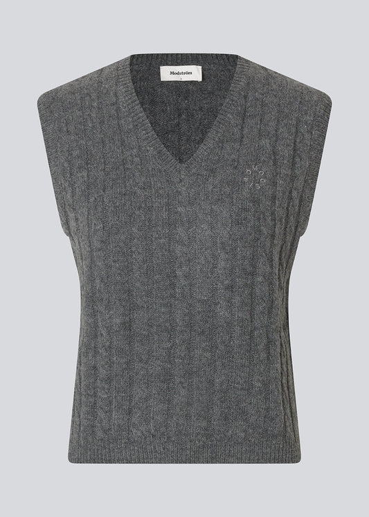 Dim Gray ווסט סריג לנשים  Risemd MODSTROM