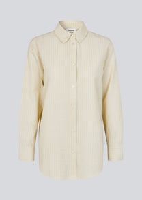 Light Gray חולצה מכופתרת לנשים Vigge Stripe Shirt MODSTROM