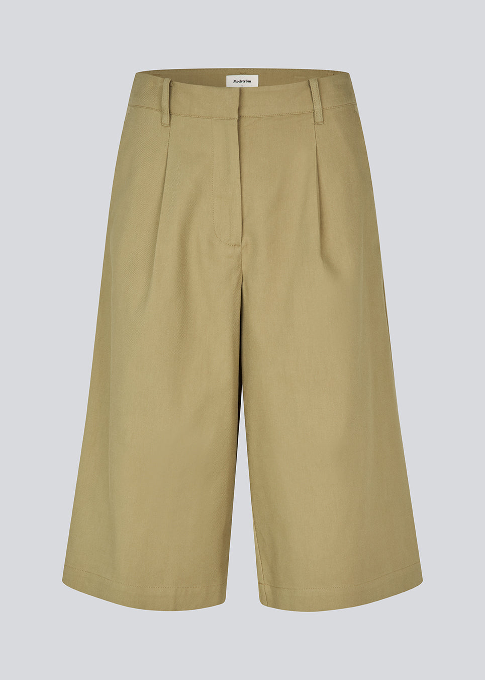 Dark Khaki מכנסיים קצרים לנשים Tore Long Shorts MODSTROM