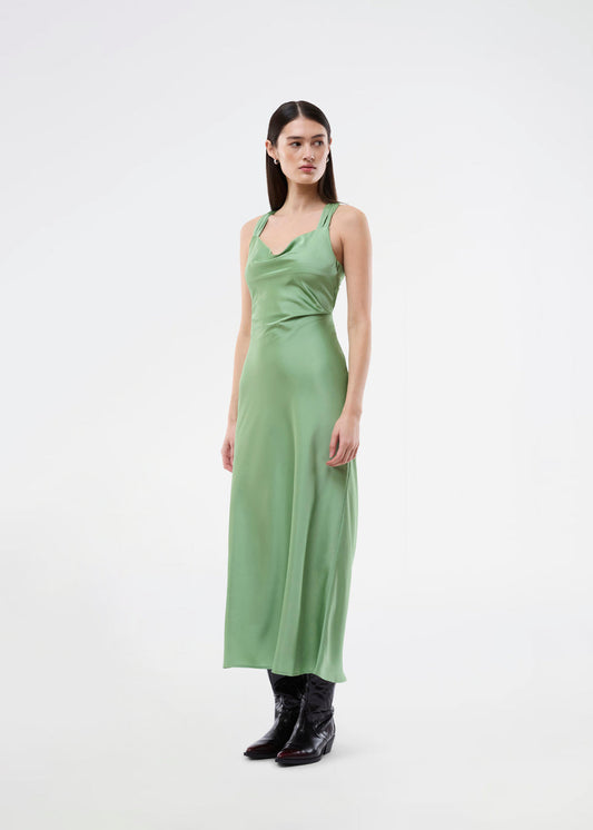 Dark Sea Green שמלת מידי לנשים Aijamd MODSTROM