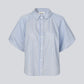 Light Gray חולצה מכופתרת קצרה לנשים Augustamd MODSTROM
