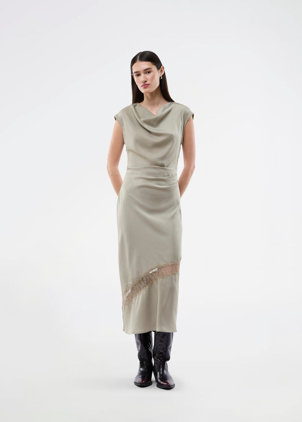 Lavender שמלת מידי לנשים Tailormd Lace MODSTROM