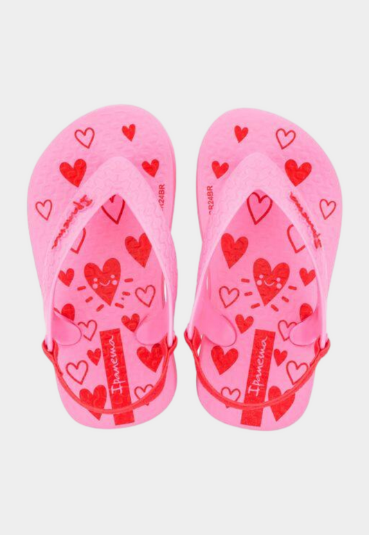Lavender כפכפים לתינוקות Classic Baby Hearts IPANEMA