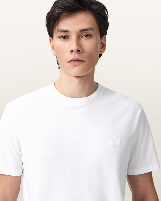 White Smoke טי שירט קצרה לגברים Cipher ALLSAINTS