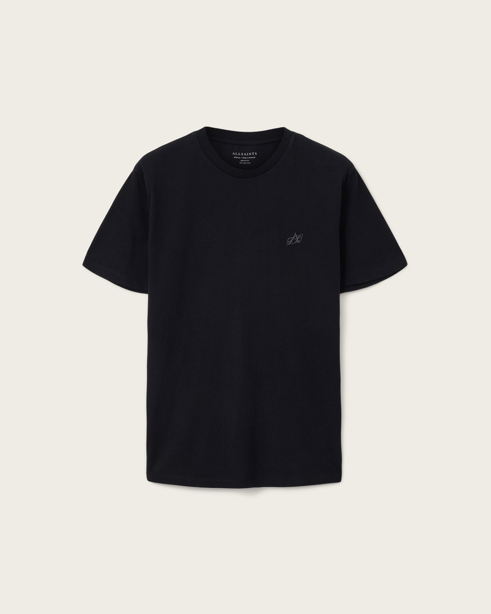 Black טי שירט קצרה לגברים Cipher ALLSAINTS