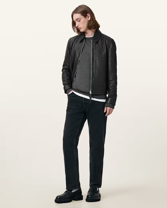 Dark Slate Gray סריג צמר לגברים Merino ALLSAINTS
