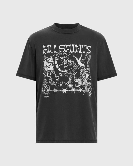 Lavender טי שירט קצרה לגברים Chingford ALLSAINTS