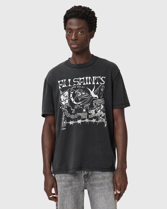 Lavender טי שירט קצרה לגברים Chingford ALLSAINTS