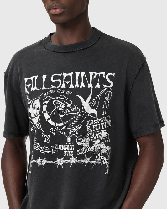 Lavender טי שירט קצרה לגברים Chingford ALLSAINTS