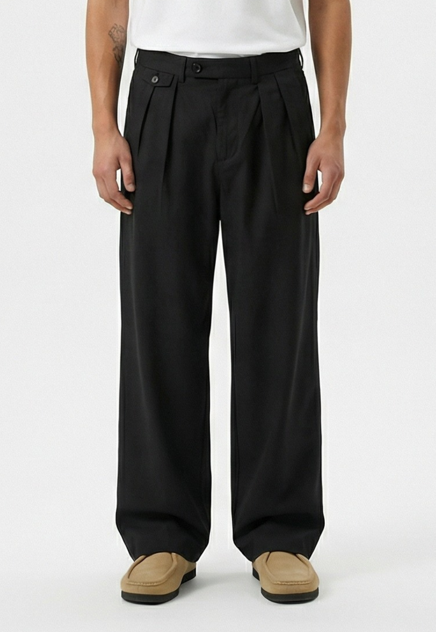 Black מכנסיים ארוכים לגברים Conway ALLSAINTS