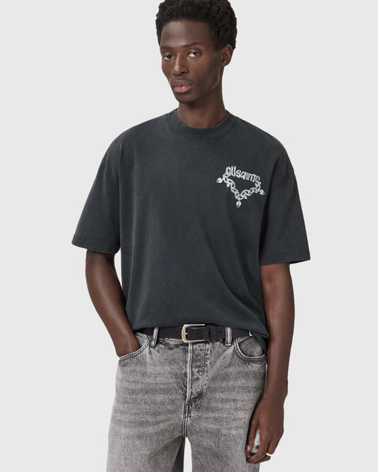 Lavender טי שירט קצרה לגברים Drip ALLSAINTS