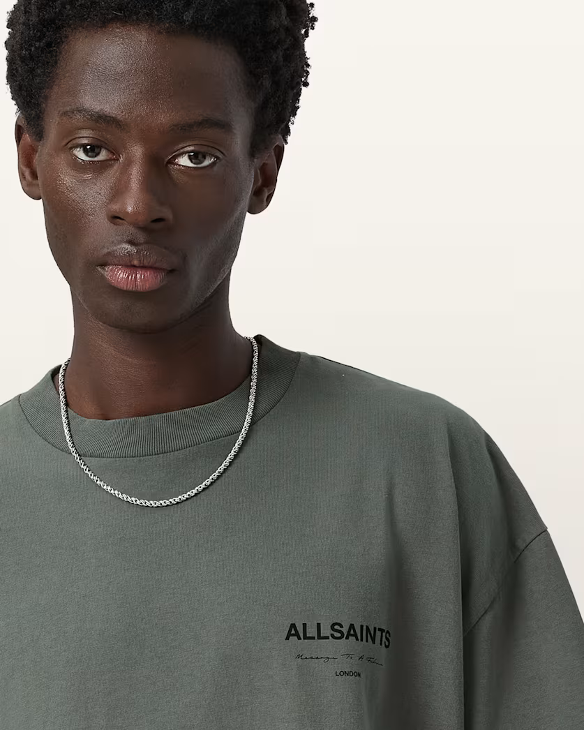 Dark Slate Gray טי שירט קצרה לגברים Future ALLSAINTS