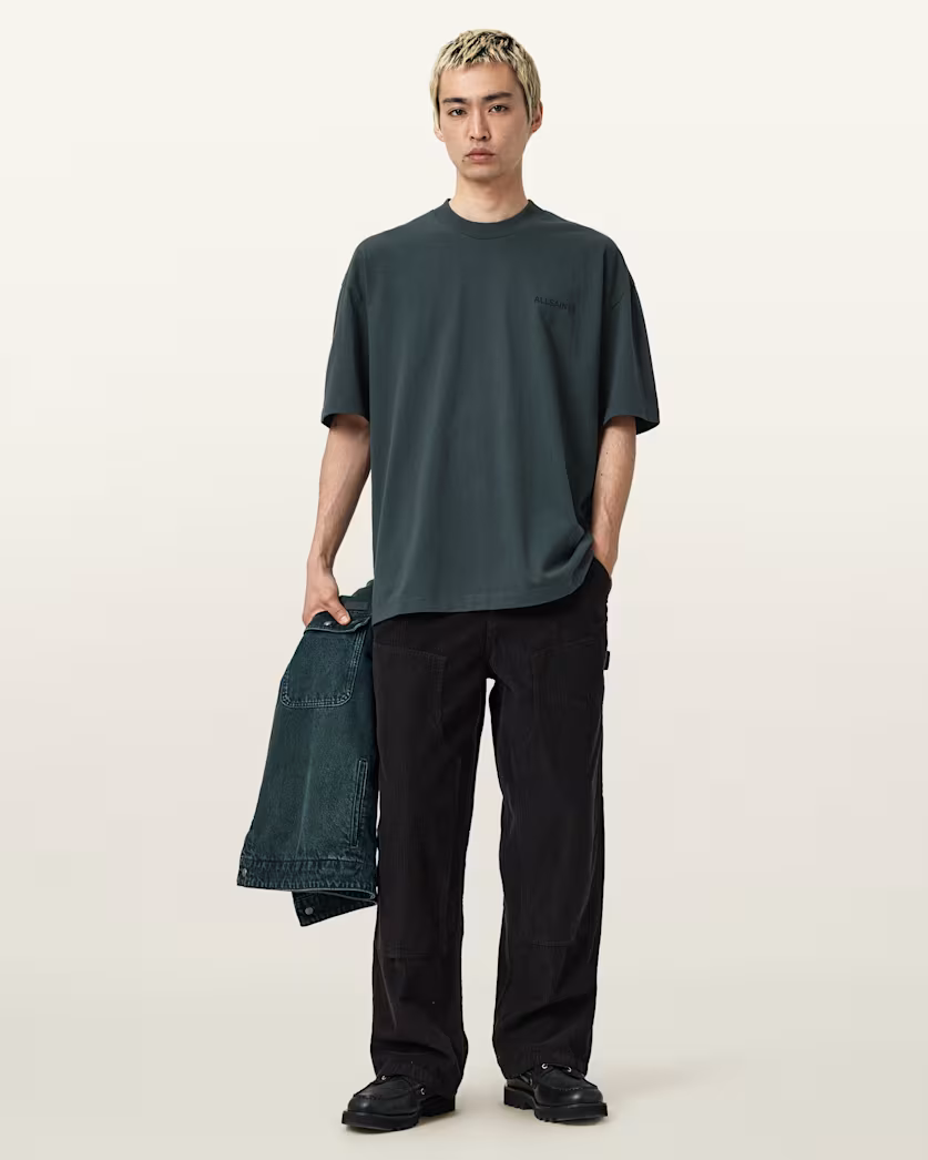 Dark Slate Gray טי שירט קצרה לגברים Future ALLSAINTS