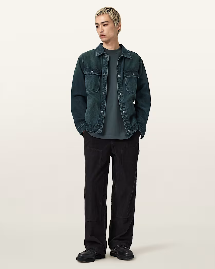 Dark Slate Gray טי שירט קצרה לגברים Future ALLSAINTS