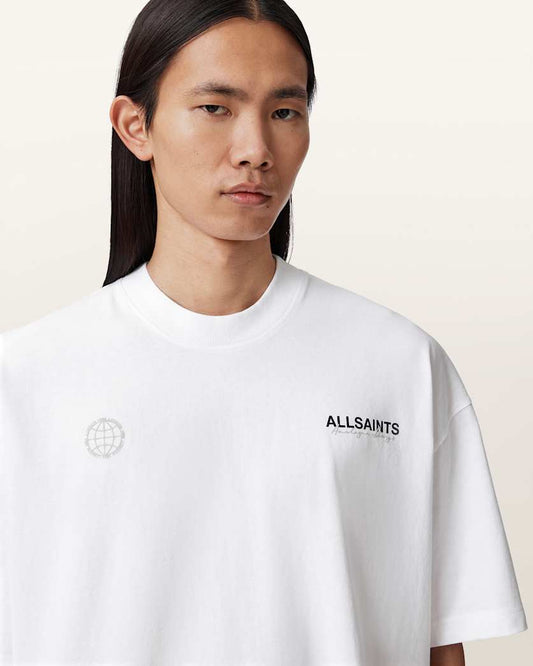 Lavender טי שירט אוברסייז לגברים Emblem ALLSAINTS