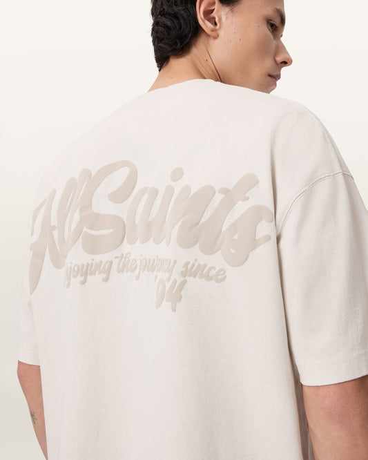 Light Gray טי שירט קצרה לגברים Odyssey ALLSAINTS