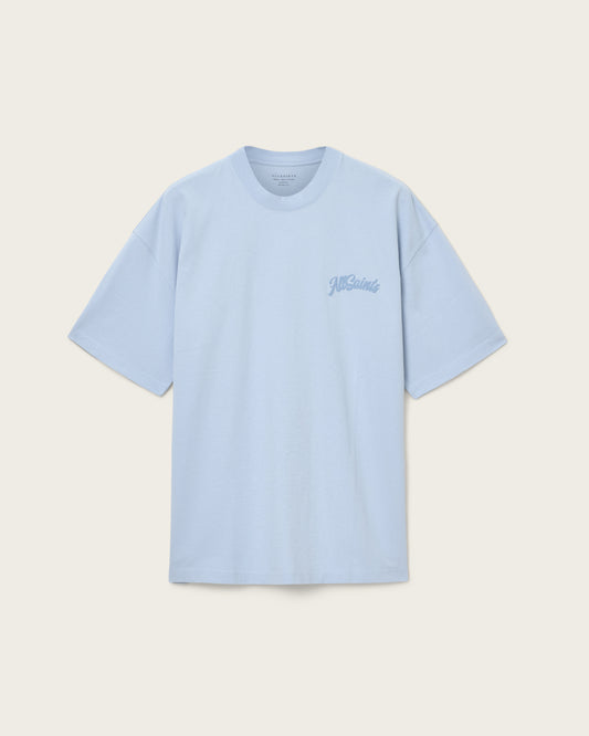 Light Gray טי שירט קצרה לגברים Odyssey ALLSAINTS