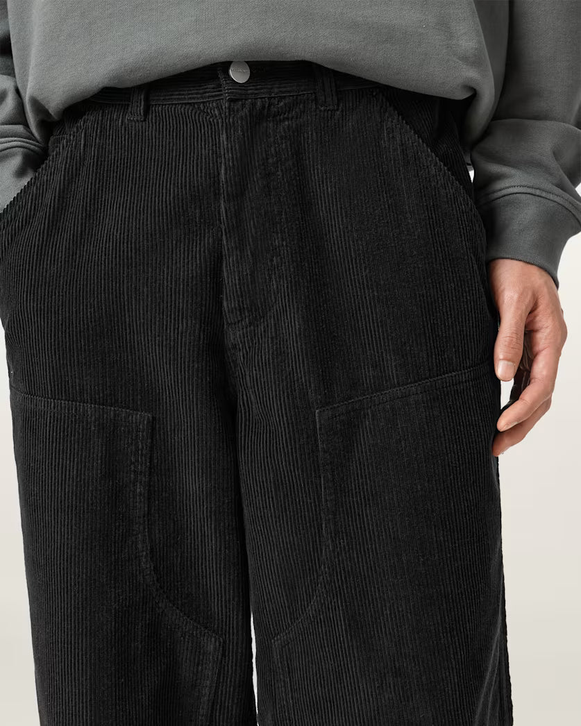 Black מכנסיים ארוכים לגברים Dunstan ALLSAINTS