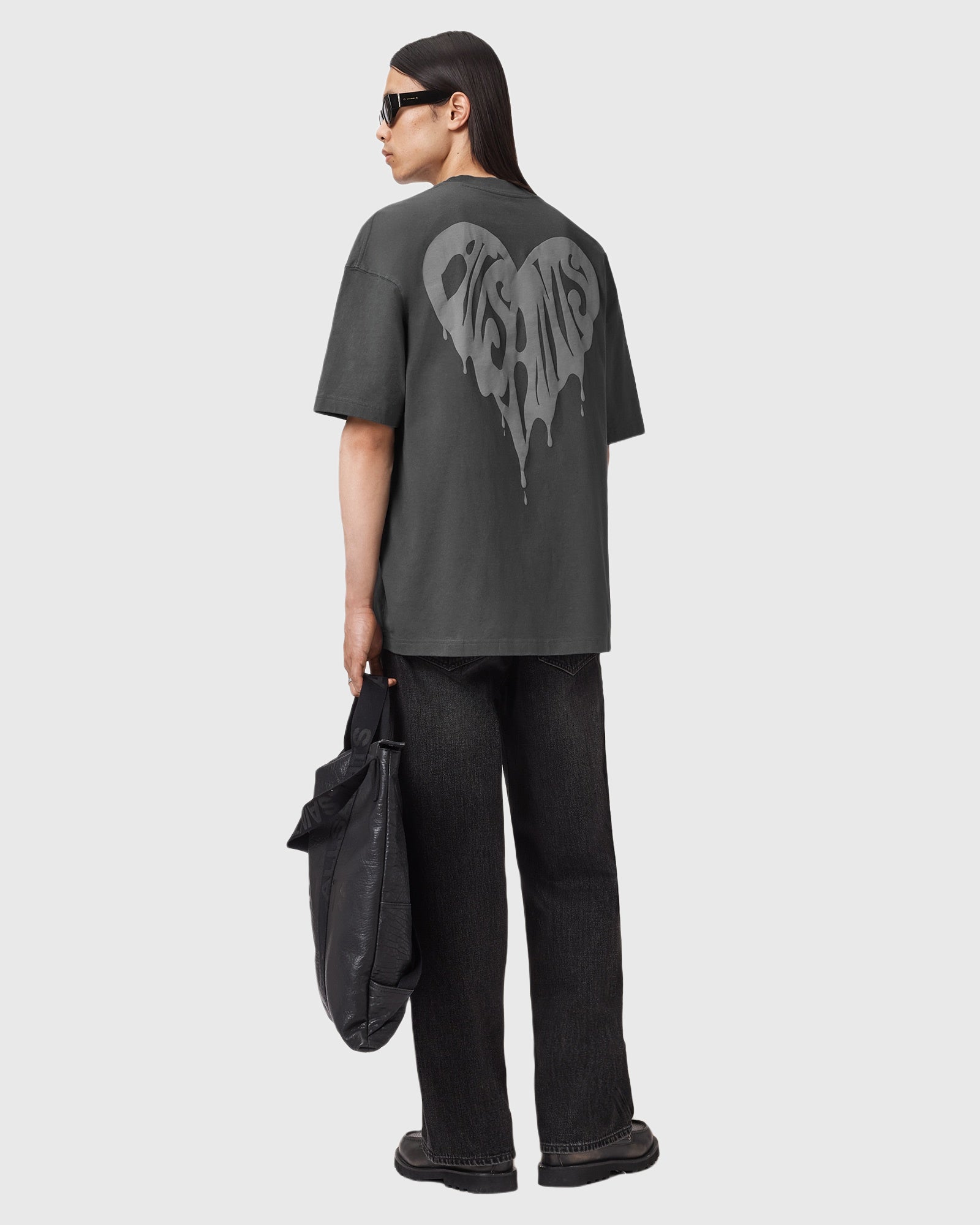 Dark Slate Gray טי שירט קצרה לגברים Trip ALLSAINTS