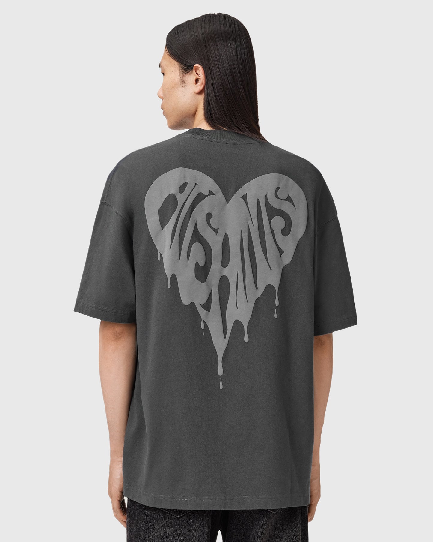 Light Gray טי שירט קצרה לגברים Trip ALLSAINTS