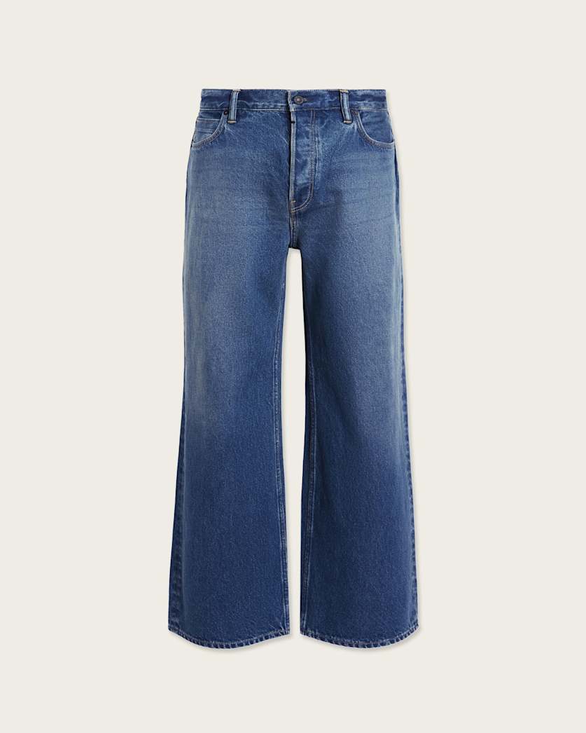 Dark Slate Gray ג'ינס ארוך לגברים Straight Denim ALLSAINTS