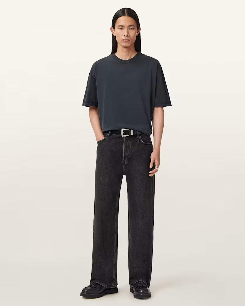 Beige טי-שירט קצרה לגברים Cole ALLSAINTS