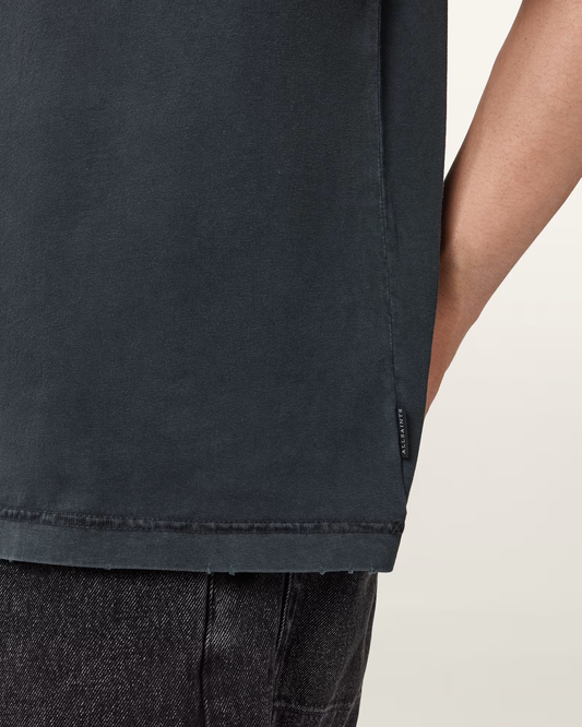 Light Gray טי-שירט קצרה לגברים Cole ALLSAINTS