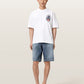 Light Gray טי שירט קצרה אוברסייז לגברים Scimitar ALLSAINTS