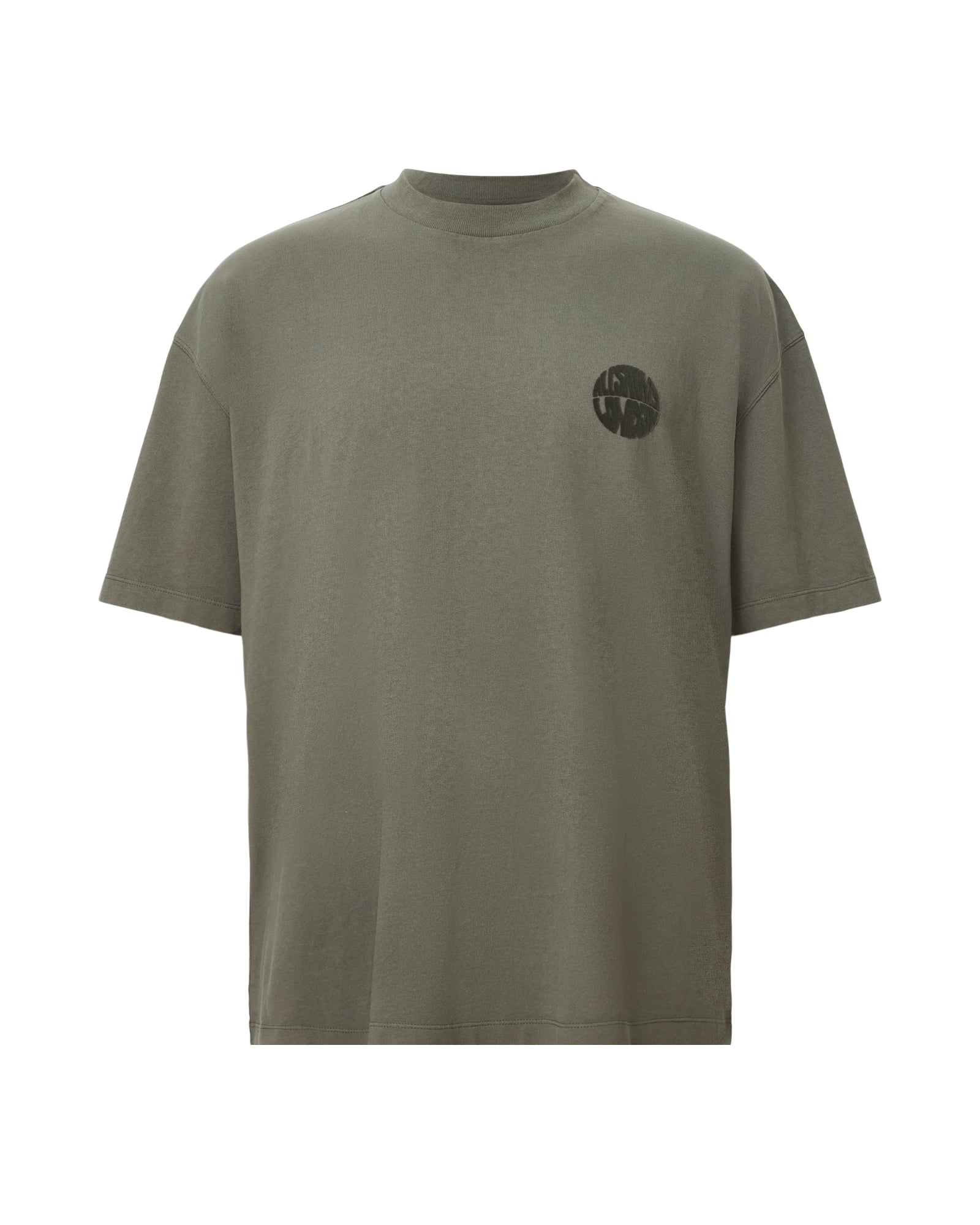 Dim Gray טי שירט קצרה לגברים Waved ALLSAINTS