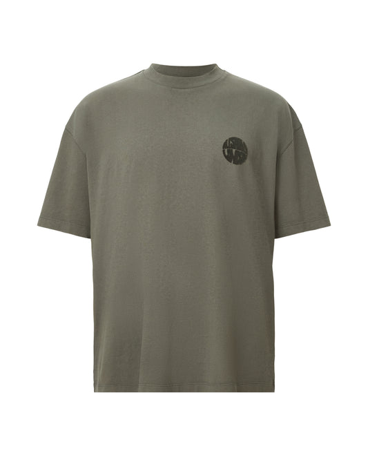 Dim Gray טי שירט קצרה לגברים Waved ALLSAINTS