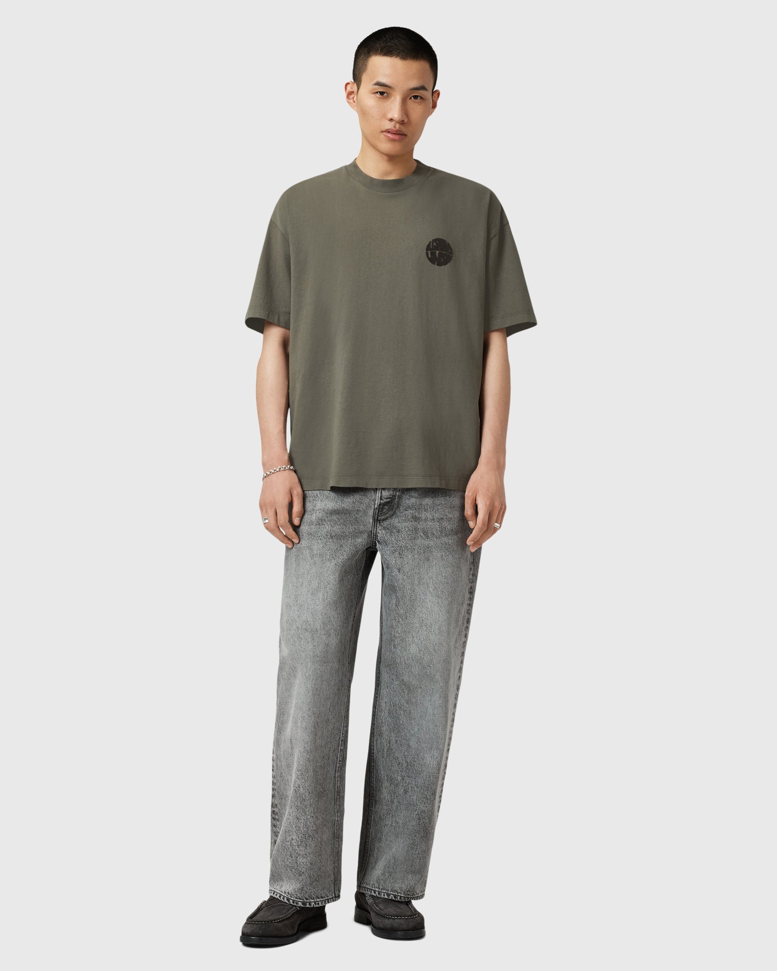 Lavender טי שירט קצרה לגברים Waved ALLSAINTS