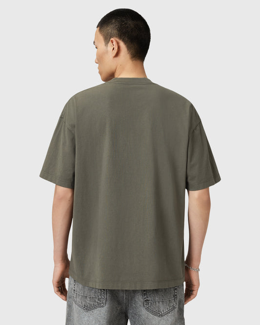 Antique White טי שירט קצרה לגברים Waved ALLSAINTS