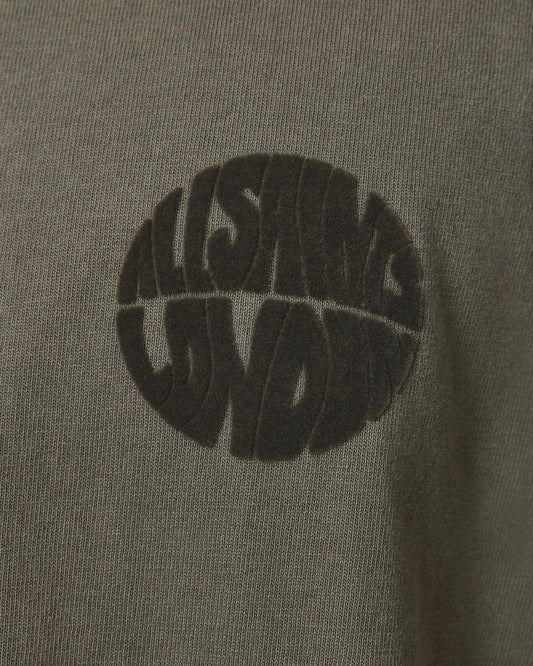 Dark Slate Gray טי שירט קצרה לגברים Waved ALLSAINTS