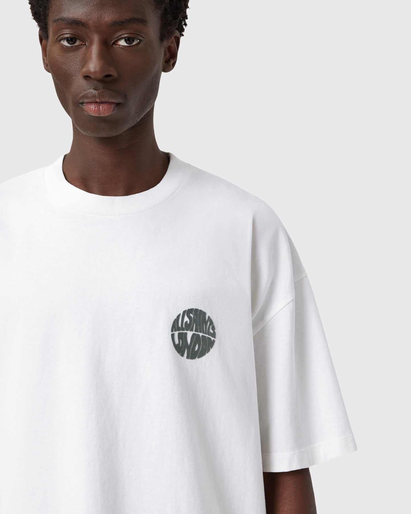 Lavender טי שירט קצרה לגברים Waved ALLSAINTS