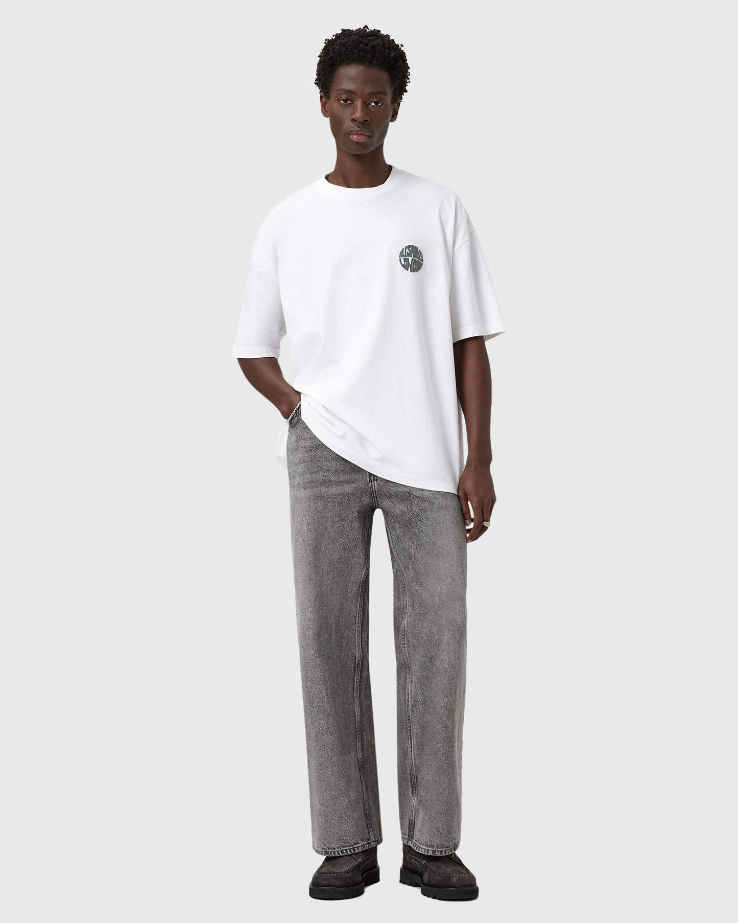 Lavender טי שירט קצרה לגברים Waved ALLSAINTS