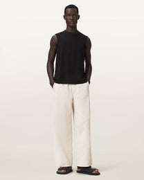Antique White גופיית שרוול חתוך לגברים Cove ALLSAINTS