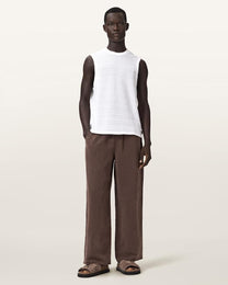 Antique White גופיית שרוול חתוך לגברים Cove ALLSAINTS