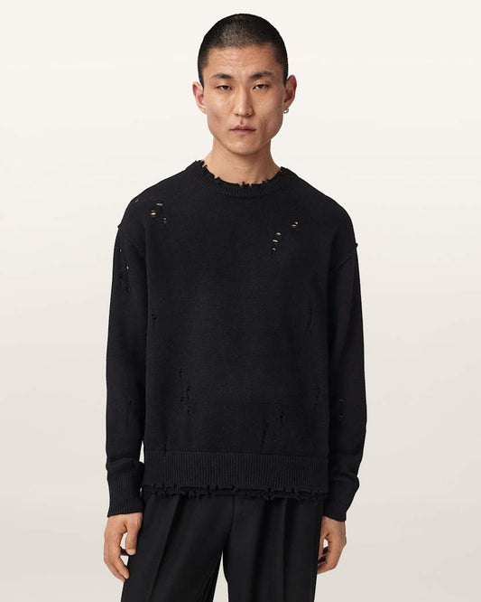 Black סריג אוברסייז לגברים Wolf ALLSAINTS