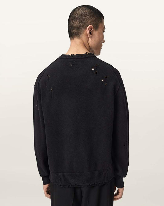 Black סריג אוברסייז לגברים Wolf ALLSAINTS