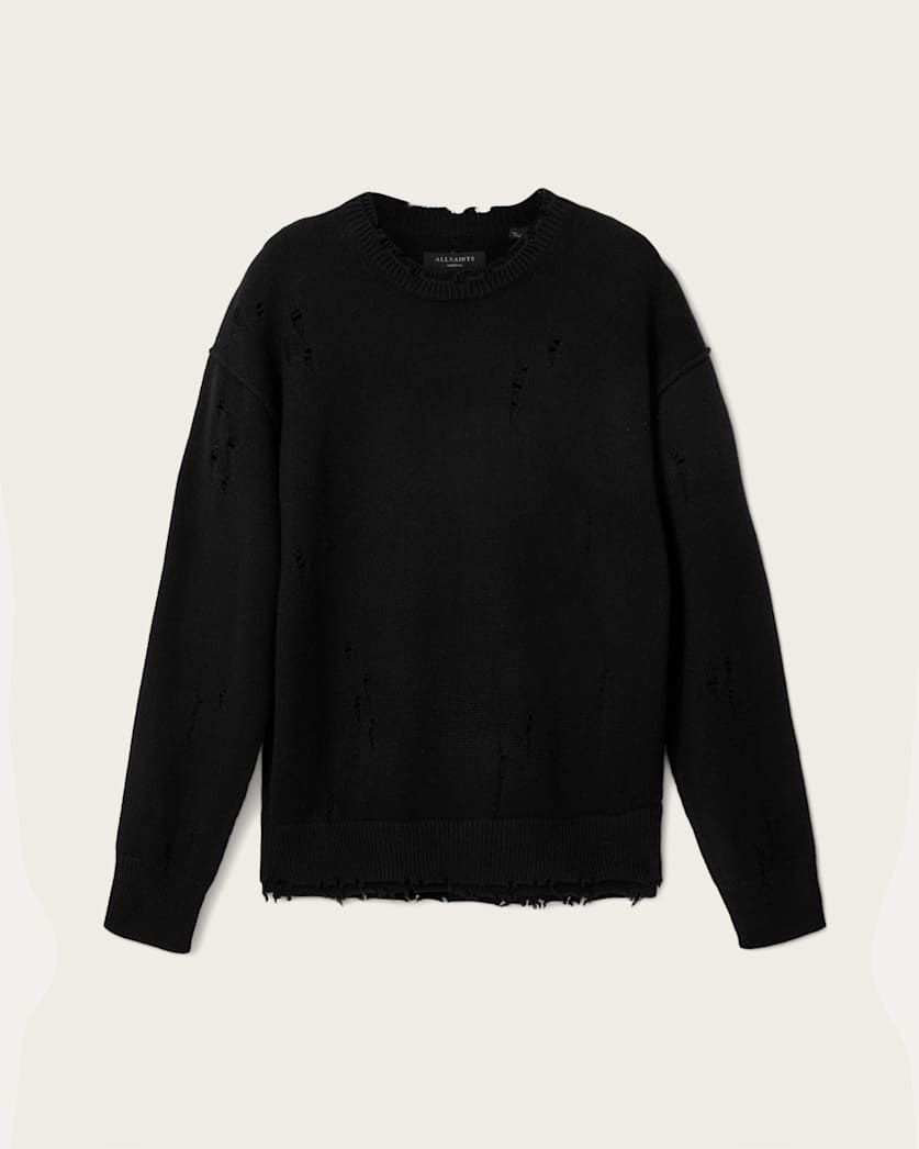 Black סריג אוברסייז לגברים Wolf ALLSAINTS