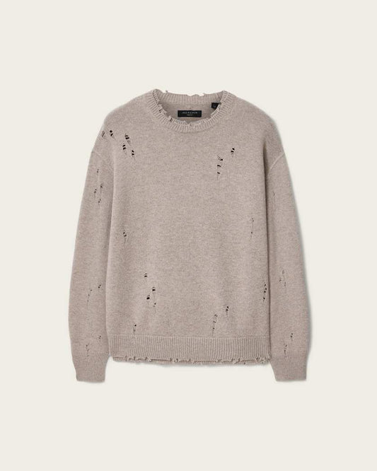 Dark Gray סריג אוברסייז לגברים Wolf ALLSAINTS