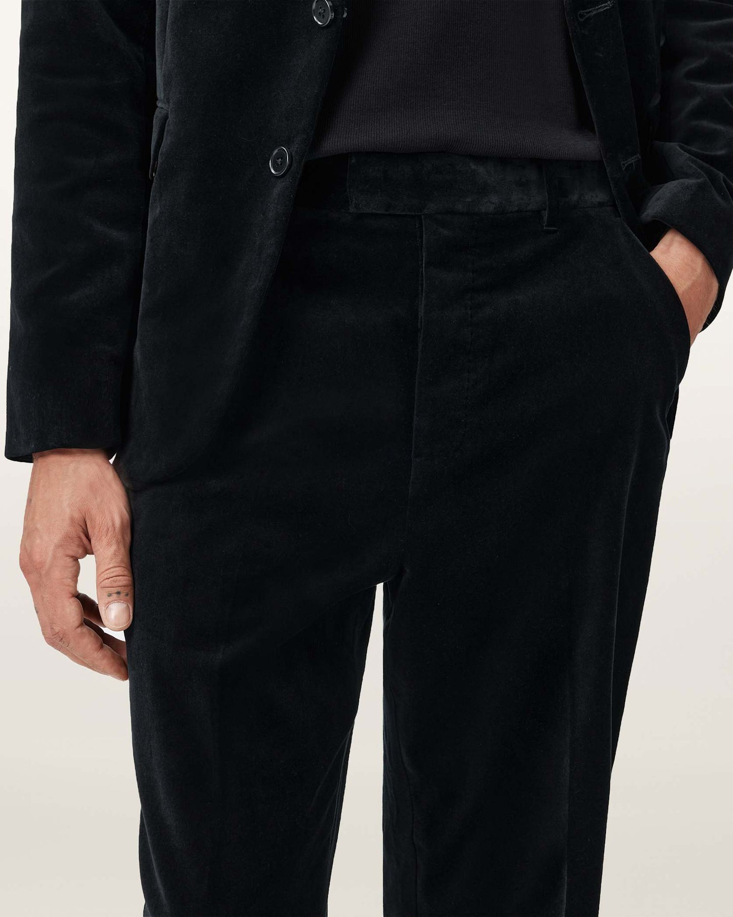 Light Gray מכנסיים ארוכים לגברים Saga ALLSAINTS