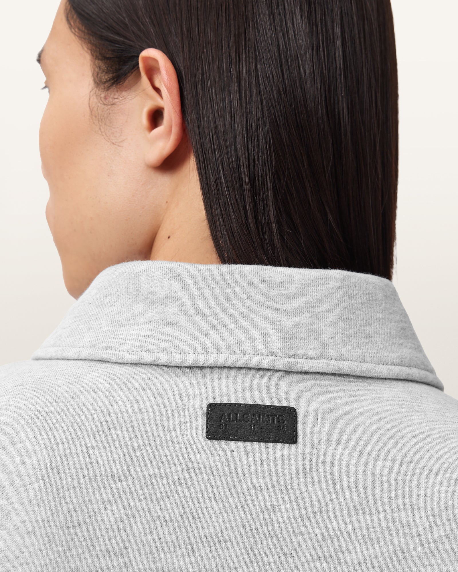 Black סווטשירט פולו לגברים Milo ALLSAINTS