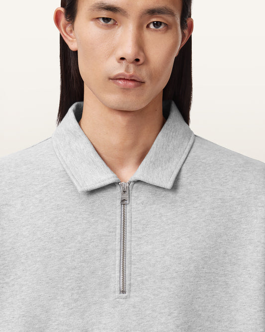 Light Gray סווטשירט פולו לגברים Milo ALLSAINTS