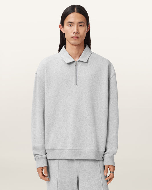 Light Gray סווטשירט פולו לגברים Milo ALLSAINTS