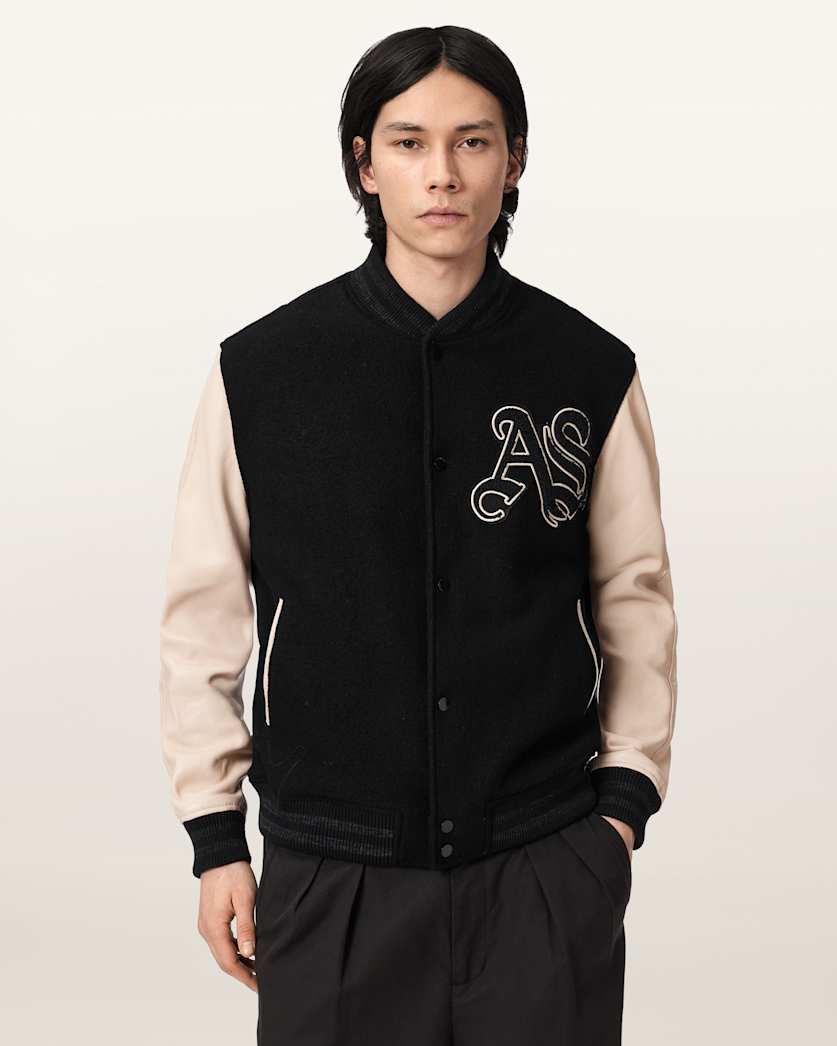 Black ג'קט עור לגברים Biker Jacket ALLSAINTS