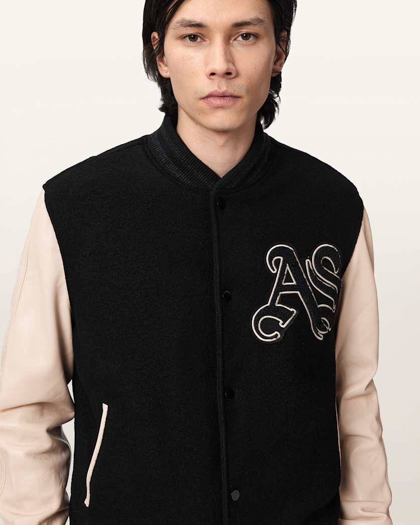 Black ג'קט עור לגברים Biker Jacket ALLSAINTS