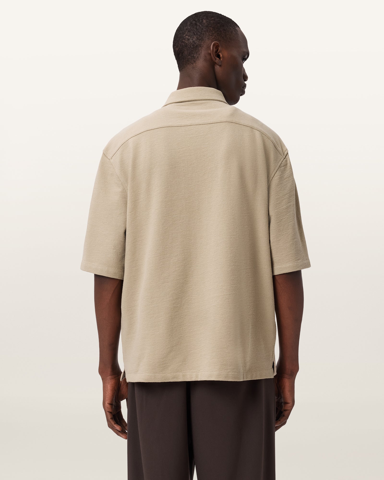 Seashell חולצה מכופתרת קצרה לגברים Stallone ALLSAINTS